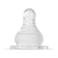 Baboo Liquid Silicone Teat Fast Flow cumlík na fľašu Narrow Neck 6m+ 2 ks