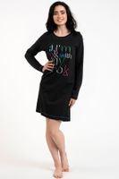Noční košilka Italian Fashion Olza - bavlna Černá L
