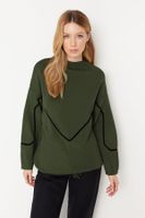 Trendyol Green Line Piping Detailed Knitwear Sweater