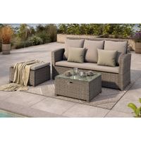 Ambia Garden TERASOVÁ SEDACIA SÚPRAVA 3-dielne, kov, plast, textil