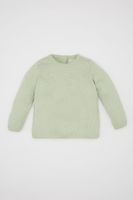 DEFACTO Baby Girl Mint Crew Neck Basic Plain Knitwear Sweater