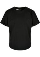 Long Shaped Turnup Tee T-Shirt for Boys - Black