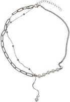 Jupiter Pearl Chain Necklace - Silver Color