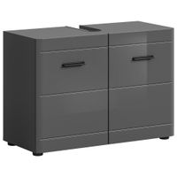 MID.YOU SKRINKA POD UMÝVADLO, sivá farba s vysokým leskom, sivá, 80/56/34 cm