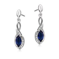 Olivie Strieborné náušnice SAPPHIRE 1910