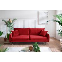 MID.YOU TROJMIESTNA POHOVKA, textil, tmavočervená
