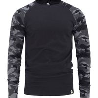 Bula CAMO MERINO WOOL CREW Мъжка блуза, черно, размер