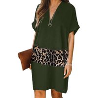 Elegantna Mini Haljina S Uzorkom Leoparda Galilea, Maslinasta