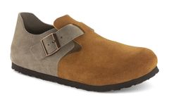 Birkenstock London Suede Leather Regular Fit Brown Pánske - Sandále Birkenstock - Hnedá - 1024973-7.5 - Size: 7.5