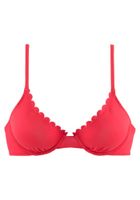 LASCANA Bikini gornji dio 'Scallop'  crvena