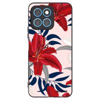 Silikónový čierny obal pre Honor X6 - Red Lily