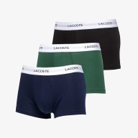 Bokserki LACOSTE 3-Pack Trunk Black/ Green-Navy Blue XL
