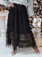 Spódniczka maxi PASTELLA czarna Dstreet