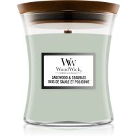 Woodwick Sagewood & Seagrass mirisna svijeća s drvenim fitiljem 275 g