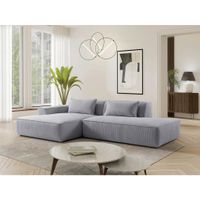 Livetastic ROHOVÁ SEDAČKA, plast, textil, kompozitné drevo, svetlosivá