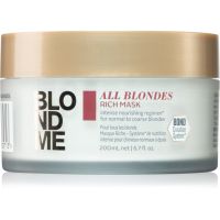 Schwarzkopf Professional Blondme All Blondes Rich hranilna maska za grobe lase 200 ml