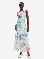 White Women Patterned Dress Desigual Avinyon - Women