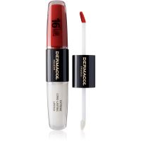 Dermacol 16H Lip Colour langlebiger, glänzender Lippenstift Farbton 34 Vibrant Red 2x4 ml