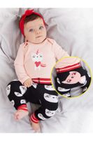 Denokids Cat Baby Girl Bodysuit Tights-Pants Set