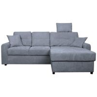 Carryhome ROHOVÁ SEDAČKA, textil, modrosivá