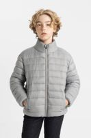 DEFACTO Boy's Water Repellent Windproof Half Turtleneck Puffer Jacket