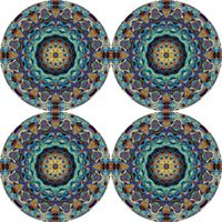 Bertoni Home Unisex's 4 Round Table Pads Set Barcelona