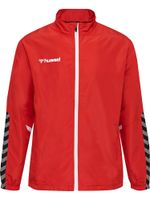 Hummel Sportska jakna 'Authentic'  siva / vatreno crvena / crna / bijela