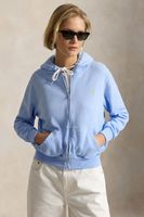 Polo Ralph Lauren mikina na zips s kapucňou dámska bavlnená ISLAND FLC-KNT-SWEATSHIRT
