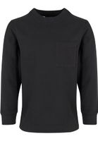 Boys' long-sleeved T-shirt with pocket black