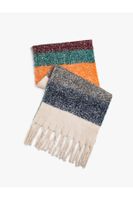 Koton Plush Scarf with Tassel Detail