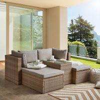 Ambia Garden TERASOVÁ SEDACIA SÚPRAVA plast, sklo, textil