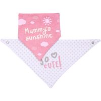 BabyOno Bibs σαλιάρα Pink 0m+ 2 τμχ