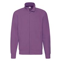 Men's Purple Lightweight Sweat Jacket Fruit of the Loom