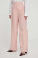 Barbour pantaloni din amestec de in