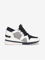 Black and White Women's Wedge Sneakers Michael Kors Liv - Women's