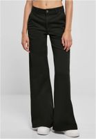 Damen Hose URBAN CLASSICS - High Waist Wide Leg Chino - schwarz 28