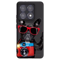 Silikónový čierny obal pre Xiaomi 14T Pro - Francúzsky Buldoček