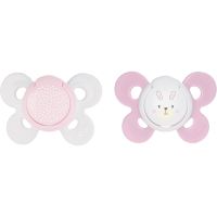 Chicco Physio Comfort 0-6m пустушка Girl-Dots/Rabbit 2 кс