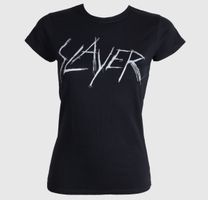Damen T-Shirt Slayer - Scratchy Logo - ROCK OFF S