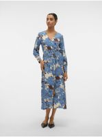 Blue women's floral dress Vero Moda Berta - Women's