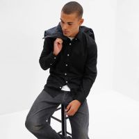 Koszula GAP Longsleeve Slim-Fit Stretch Poplin Shirt Black 4 S