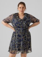 Vero Moda Curve Dora Sukienka Niebieski