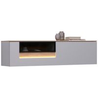 Dieter Knoll ZÁVESNÝ DIEL, sukový dub, svetlosivá, 150,3/37,8/36 cm