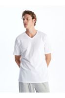 LC Waikiki Lcwk V Neck Short Sleeve Combed Cotton Men's T-Shirt