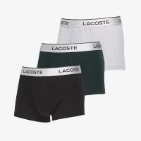 Bokserki LACOSTE Trunks Underwear Silver Chine/ Sinople-Black XXL