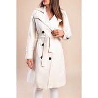 Eleganter Trenchcoat Mit Knöpfen, Beige