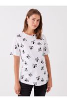 LC Waikiki Crew Neck Mickey Mouse Printed Short Sleeve Maternity T-Shirt