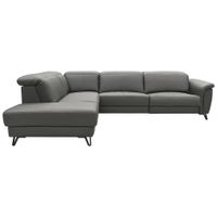 Livetastic ROHOVÁ SEDAČKA, kůže, tmavě šedá