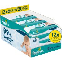 Pampers 99% Water Baby Wipes vlažni čistilni robčki za otroke 12x60 kos