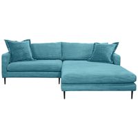 P & B ROHOVÁ SEDAČKA, textil, svetlomodrá